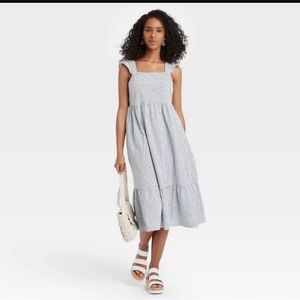 Universal Thread Blue and White Striped Summer Dress